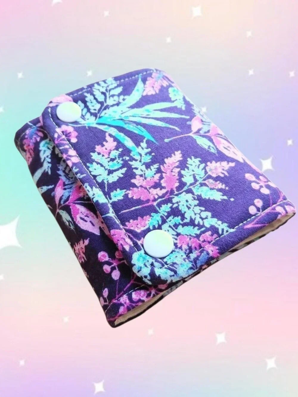 Essential Oil Roller Bottle Wallet - Purple Floral